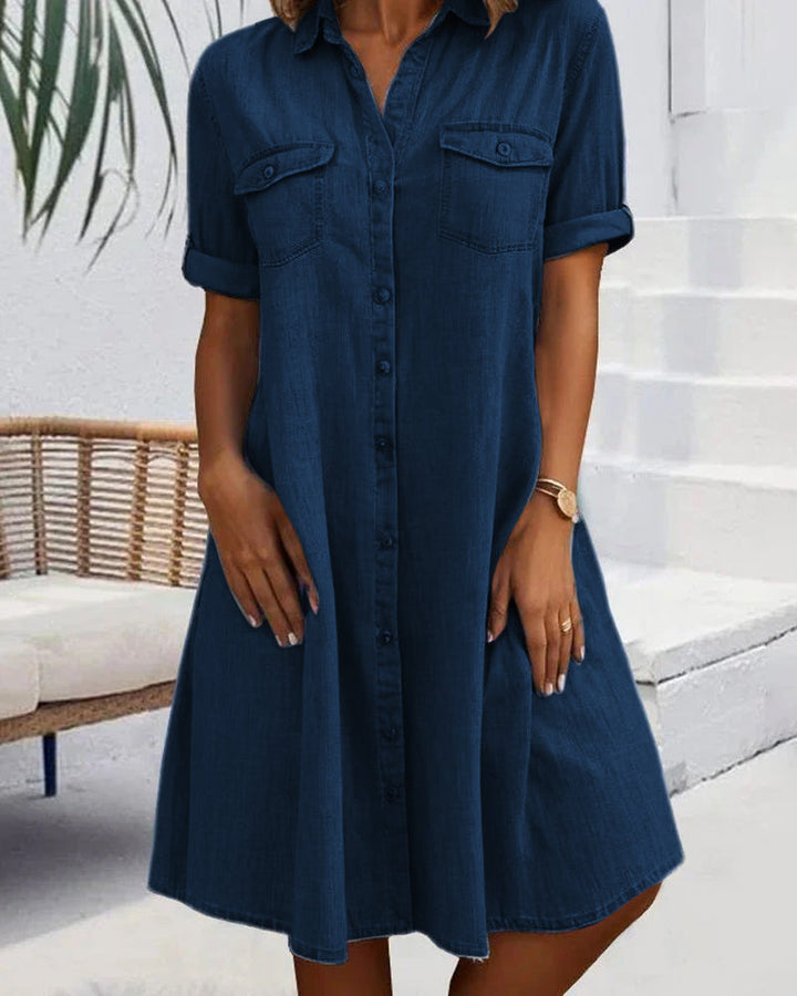 STELLA™ - MIDI-JURK MET KORTE MOUWEN