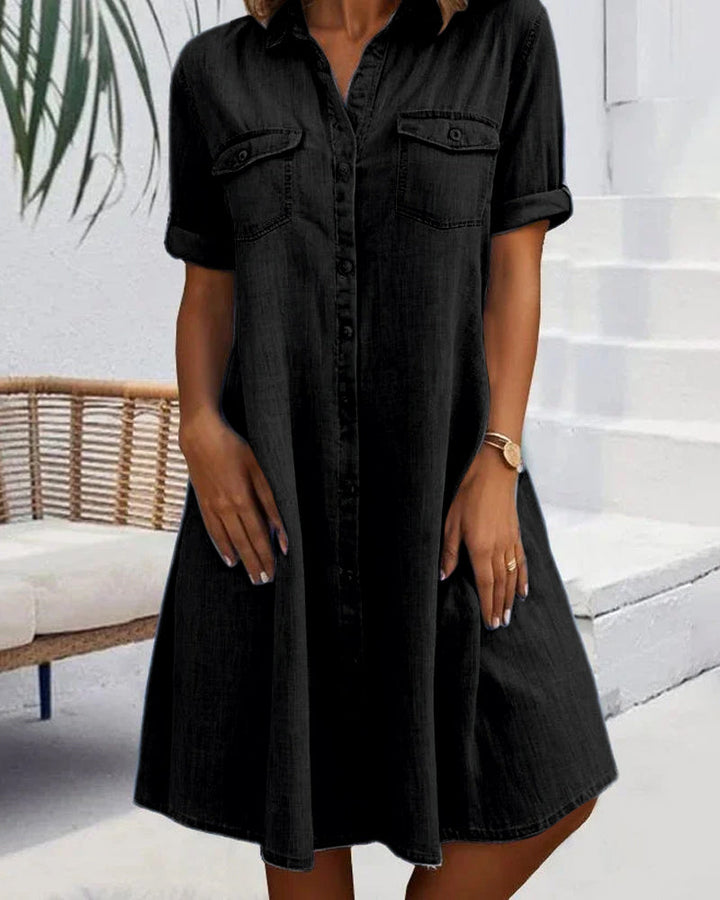 STELLA™ - MIDI-JURK MET KORTE MOUWEN