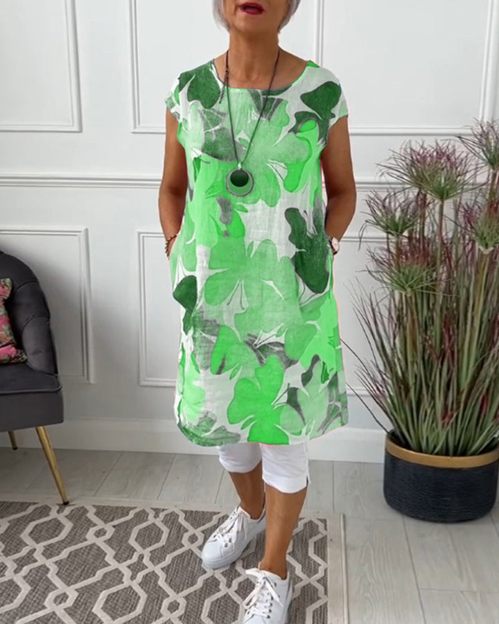 LUCIENNE™ - KLEURRIJKE LANGE BLOEMENPRINT TOP