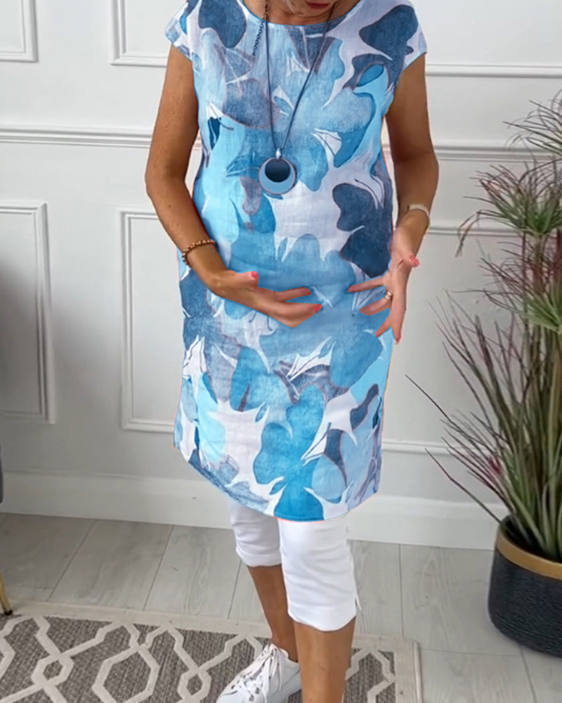 LUCIENNE™ - KLEURRIJKE LANGE BLOEMENPRINT TOP