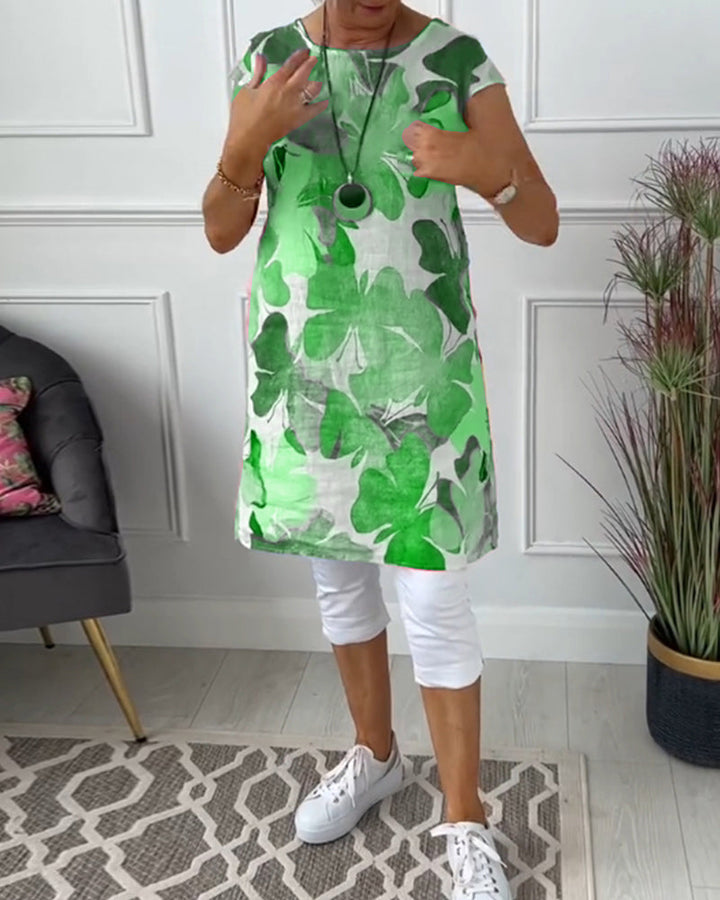 LUCIENNE™ - KLEURRIJKE LANGE BLOEMENPRINT TOP